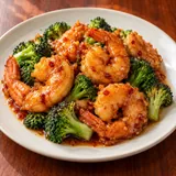 Illustrative image of Crispy Jumbo Shrimp / broccoli