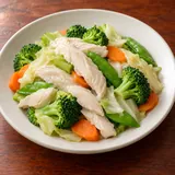 Illustrative image of Steamed Sliced Chicken with Mixed Vegetables